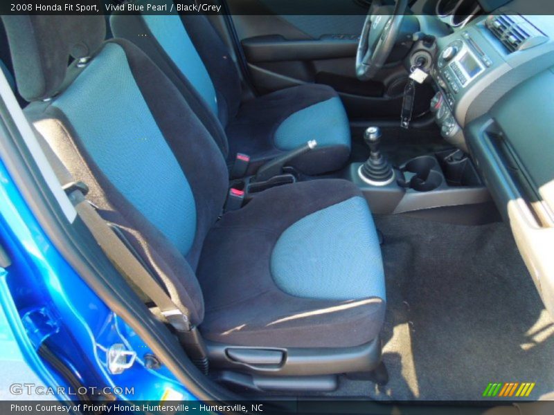 Vivid Blue Pearl / Black/Grey 2008 Honda Fit Sport