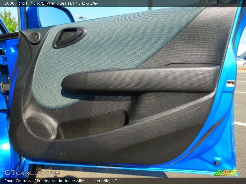 Vivid Blue Pearl / Black/Grey 2008 Honda Fit Sport