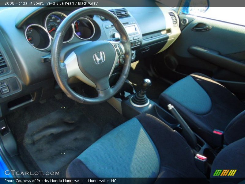 Vivid Blue Pearl / Black/Grey 2008 Honda Fit Sport