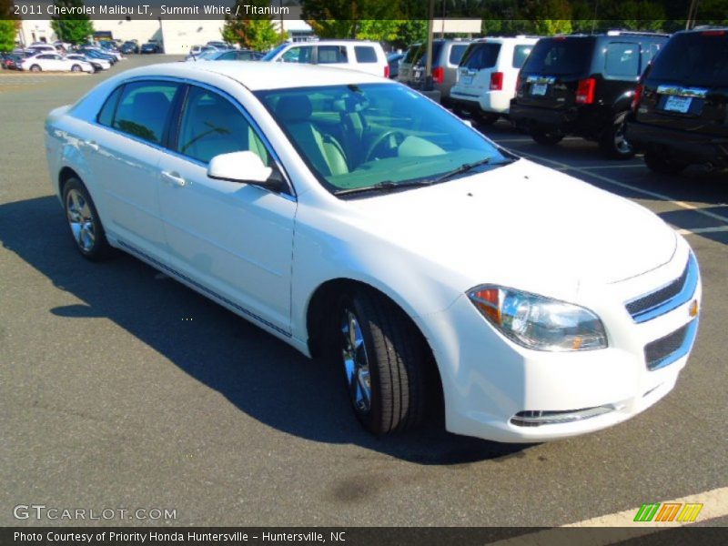 Summit White / Titanium 2011 Chevrolet Malibu LT