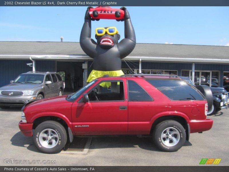 Dark Cherry Red Metallic / Graphite 2002 Chevrolet Blazer LS 4x4