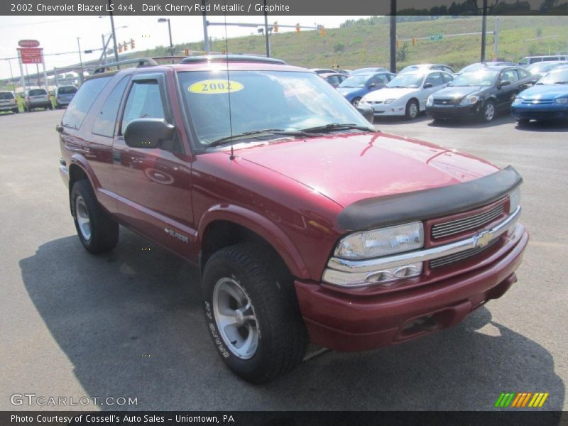 Dark Cherry Red Metallic / Graphite 2002 Chevrolet Blazer LS 4x4