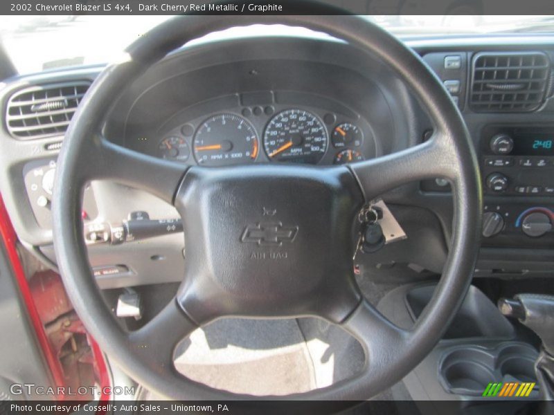 Dark Cherry Red Metallic / Graphite 2002 Chevrolet Blazer LS 4x4