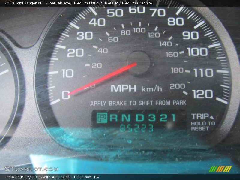 Medium Platinum Metallic / Medium Graphite 2000 Ford Ranger XLT SuperCab 4x4