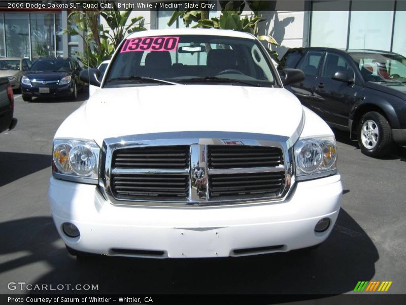 Bright White / Medium Slate Gray 2006 Dodge Dakota SLT Quad Cab