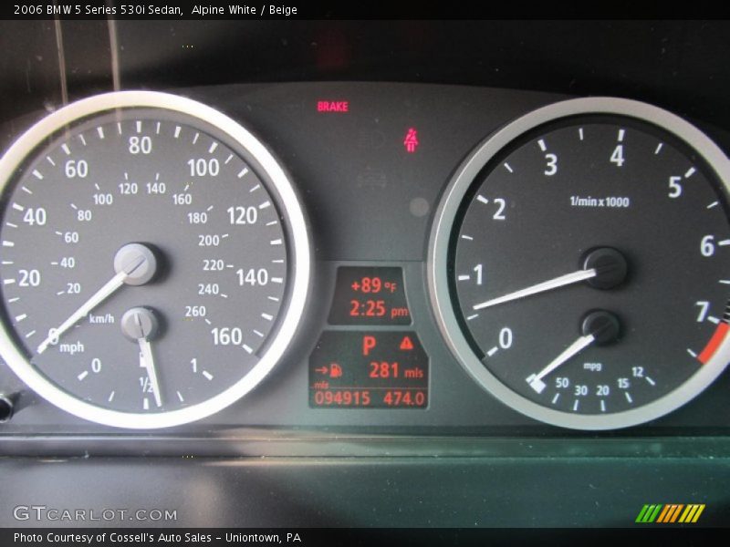 Alpine White / Beige 2006 BMW 5 Series 530i Sedan