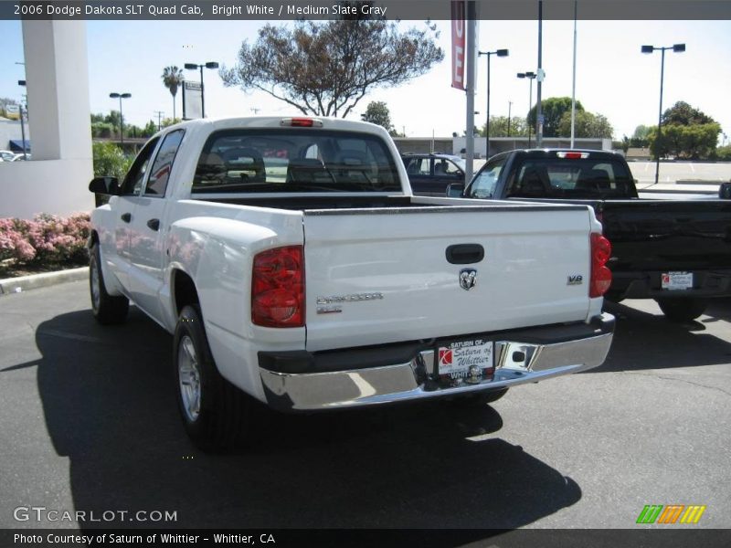 Bright White / Medium Slate Gray 2006 Dodge Dakota SLT Quad Cab