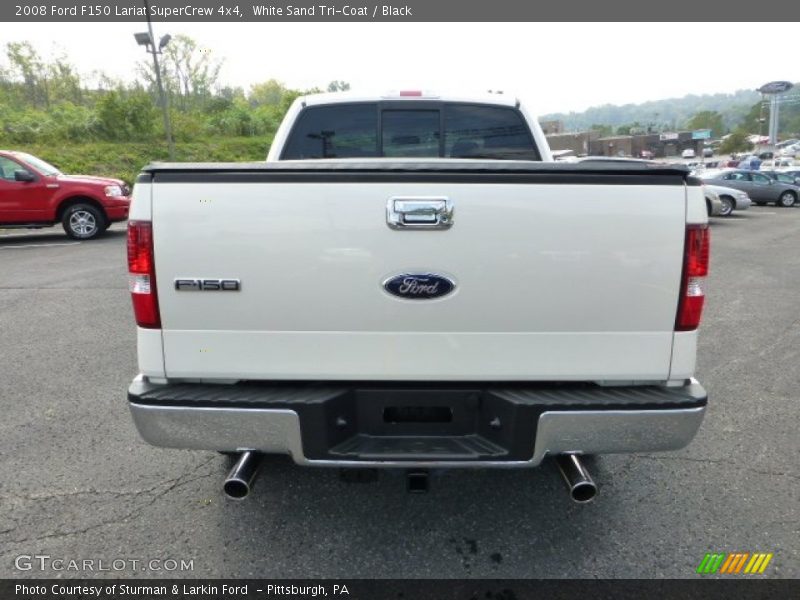 White Sand Tri-Coat / Black 2008 Ford F150 Lariat SuperCrew 4x4