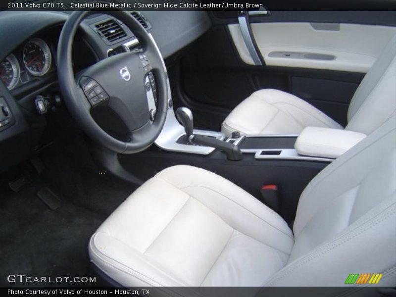 Celestial Blue Metallic / Soverign Hide Calcite Leather/Umbra Brown 2011 Volvo C70 T5