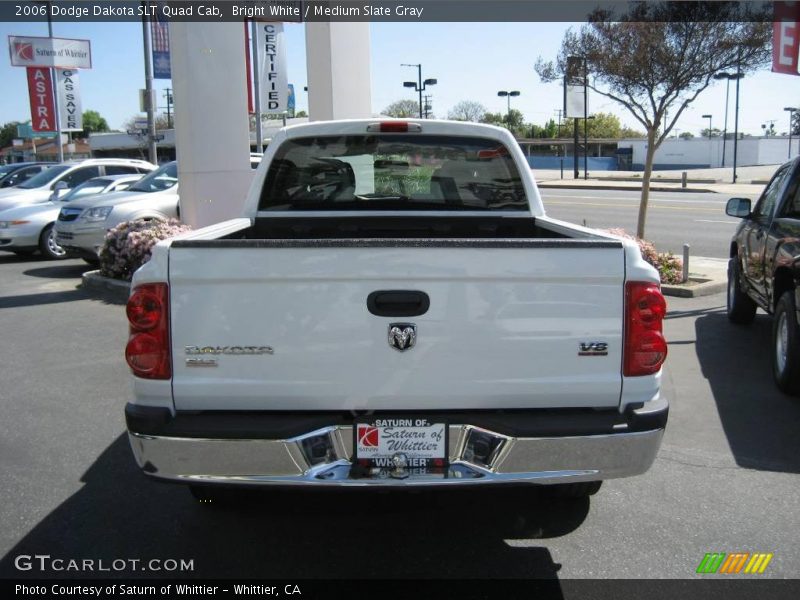 Bright White / Medium Slate Gray 2006 Dodge Dakota SLT Quad Cab