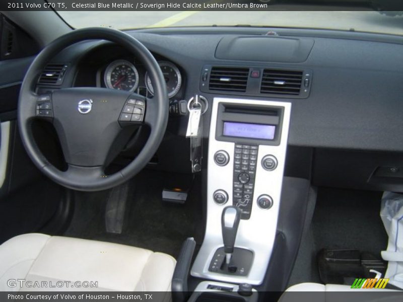 Celestial Blue Metallic / Soverign Hide Calcite Leather/Umbra Brown 2011 Volvo C70 T5