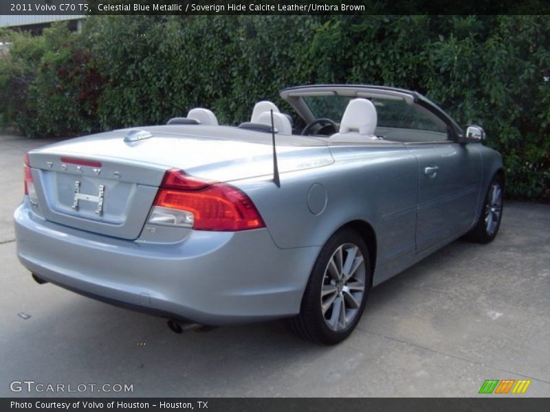 Celestial Blue Metallic / Soverign Hide Calcite Leather/Umbra Brown 2011 Volvo C70 T5