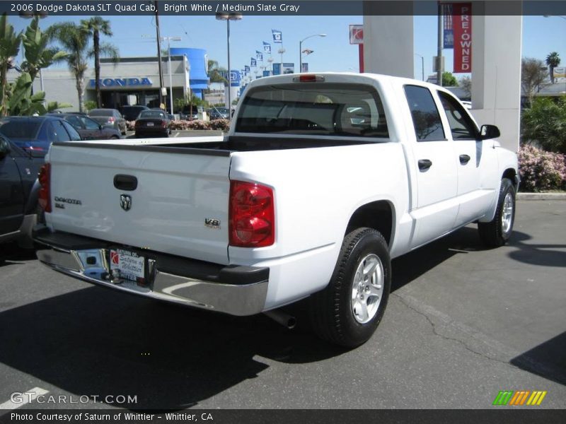 Bright White / Medium Slate Gray 2006 Dodge Dakota SLT Quad Cab