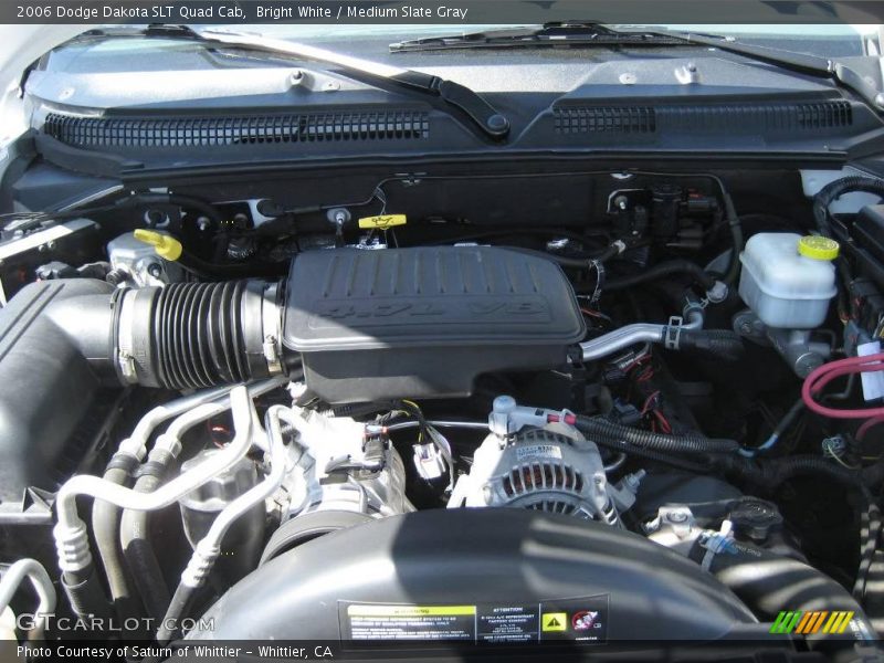 Bright White / Medium Slate Gray 2006 Dodge Dakota SLT Quad Cab
