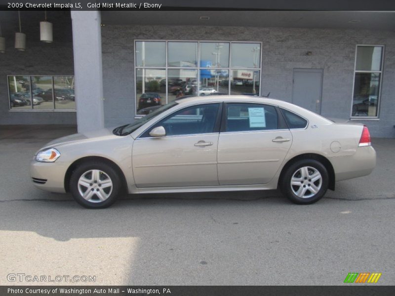 Gold Mist Metallic / Ebony 2009 Chevrolet Impala LS