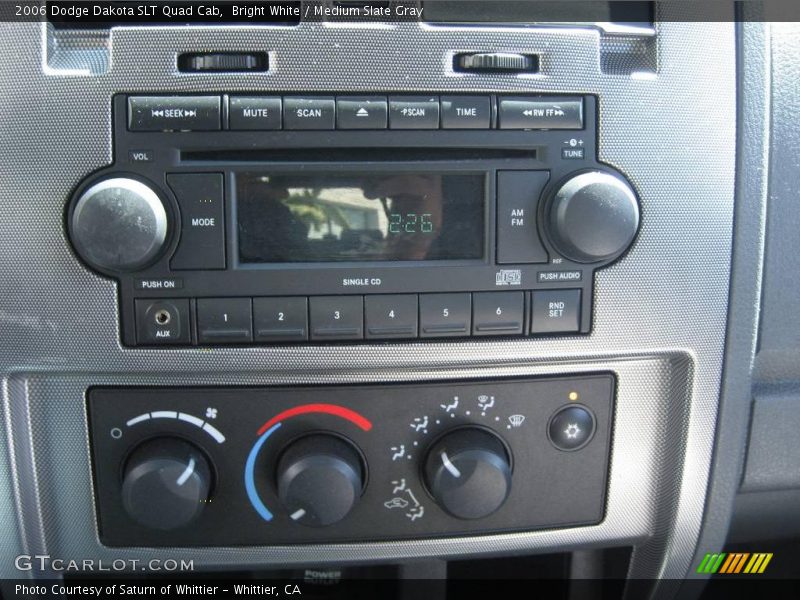 Bright White / Medium Slate Gray 2006 Dodge Dakota SLT Quad Cab