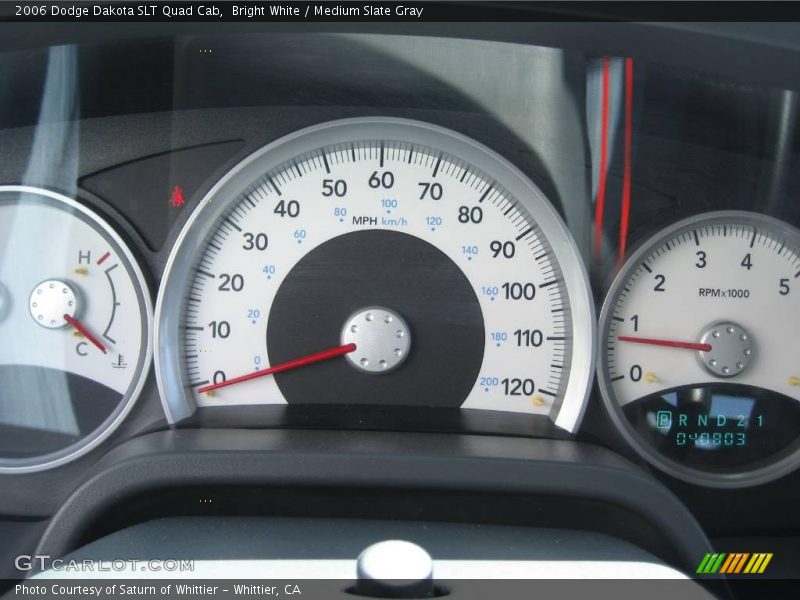 Bright White / Medium Slate Gray 2006 Dodge Dakota SLT Quad Cab