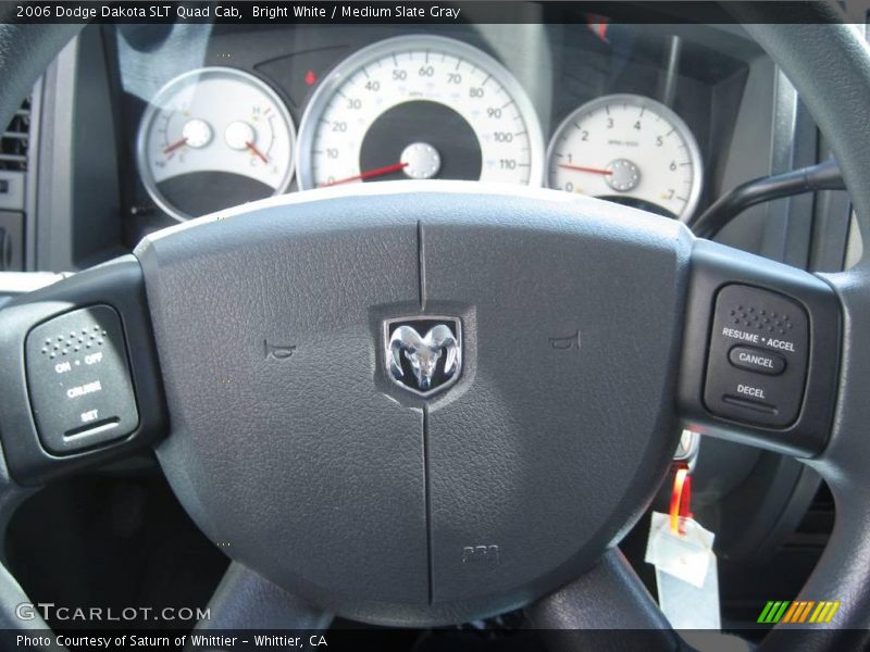 Bright White / Medium Slate Gray 2006 Dodge Dakota SLT Quad Cab