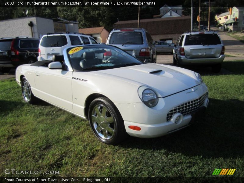 Whisper White / Black Ink/Whisper White 2003 Ford Thunderbird Premium Roadster