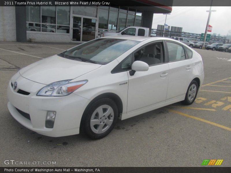 Blizzard White Pearl / Misty Gray 2011 Toyota Prius Hybrid III
