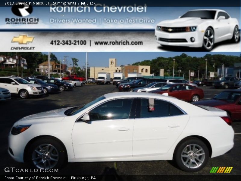 Summit White / Jet Black 2013 Chevrolet Malibu LT