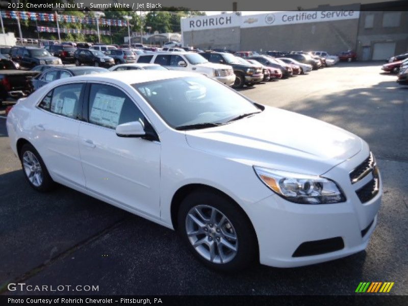 Summit White / Jet Black 2013 Chevrolet Malibu LT
