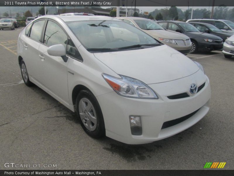 Blizzard White Pearl / Misty Gray 2011 Toyota Prius Hybrid III