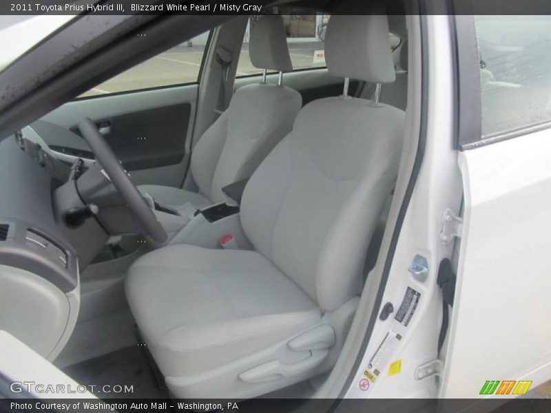 Blizzard White Pearl / Misty Gray 2011 Toyota Prius Hybrid III