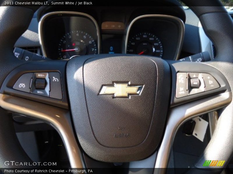 Summit White / Jet Black 2013 Chevrolet Malibu LT