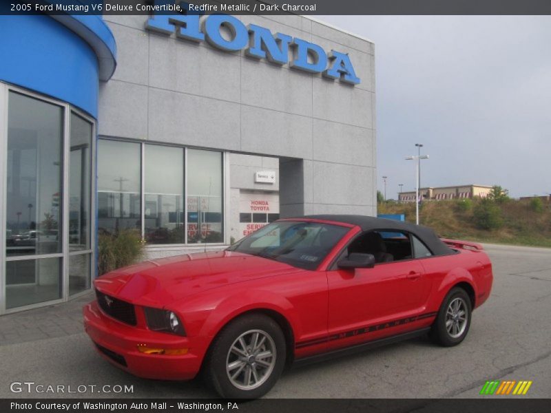 Redfire Metallic / Dark Charcoal 2005 Ford Mustang V6 Deluxe Convertible