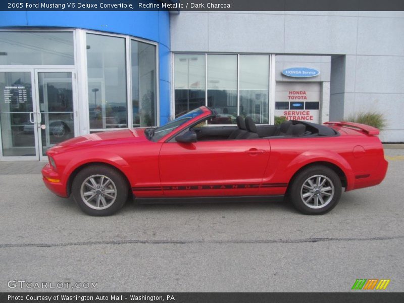 Redfire Metallic / Dark Charcoal 2005 Ford Mustang V6 Deluxe Convertible