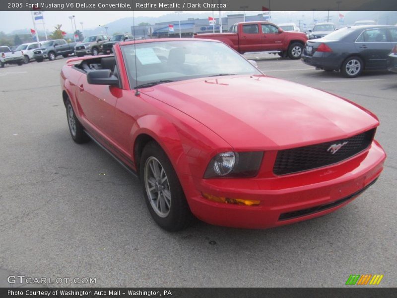 Redfire Metallic / Dark Charcoal 2005 Ford Mustang V6 Deluxe Convertible