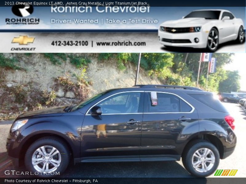 Ashen Gray Metallic / Light Titanium/Jet Black 2013 Chevrolet Equinox LT AWD