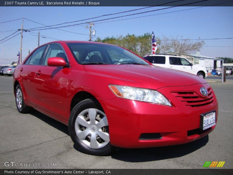 Barcelona Red Metallic / Bisque 2007 Toyota Camry LE