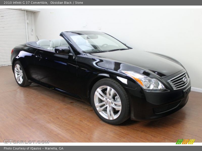 Obsidian Black / Stone 2010 Infiniti G 37 Convertible