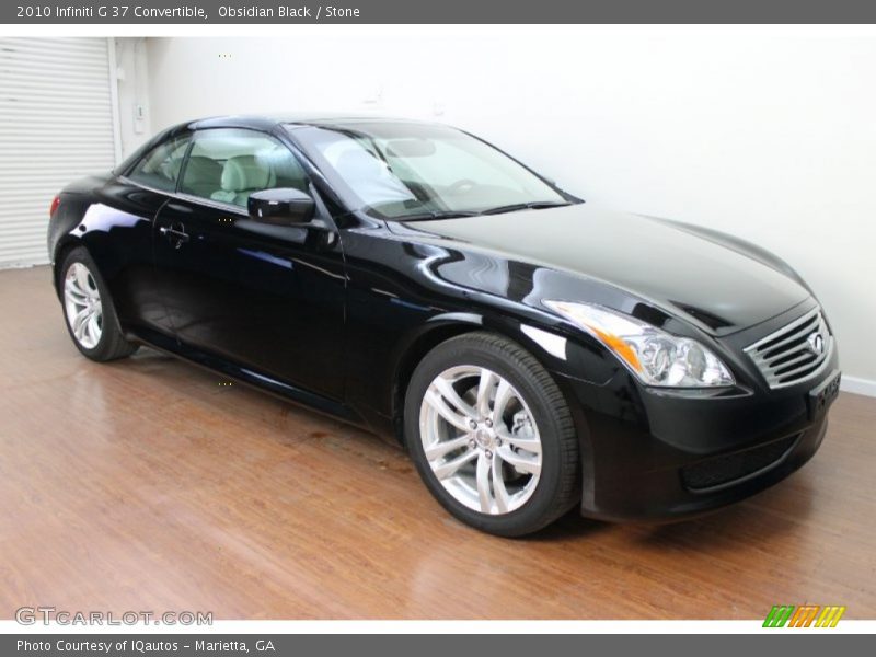 Obsidian Black / Stone 2010 Infiniti G 37 Convertible