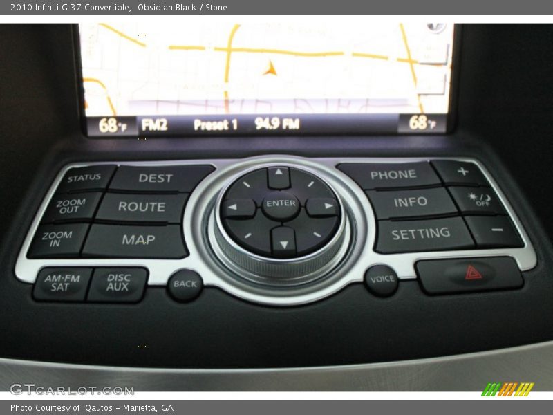 Controls of 2010 G 37 Convertible