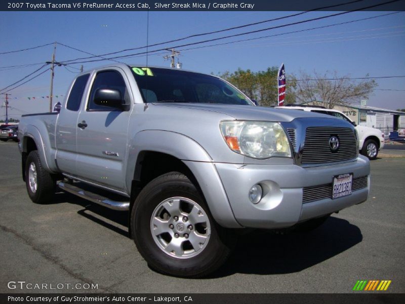 Silver Streak Mica / Graphite Gray 2007 Toyota Tacoma V6 PreRunner Access Cab