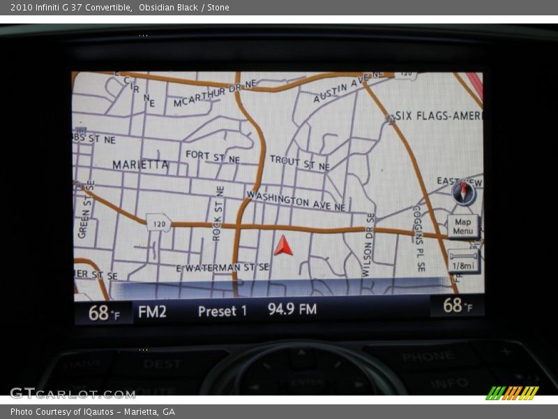 Navigation of 2010 G 37 Convertible
