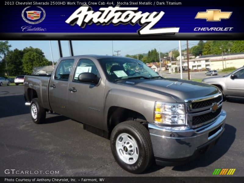 Mocha Steel Metallic / Dark Titanium 2013 Chevrolet Silverado 2500HD Work Truck Crew Cab 4x4