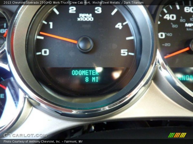 Mocha Steel Metallic / Dark Titanium 2013 Chevrolet Silverado 2500HD Work Truck Crew Cab 4x4