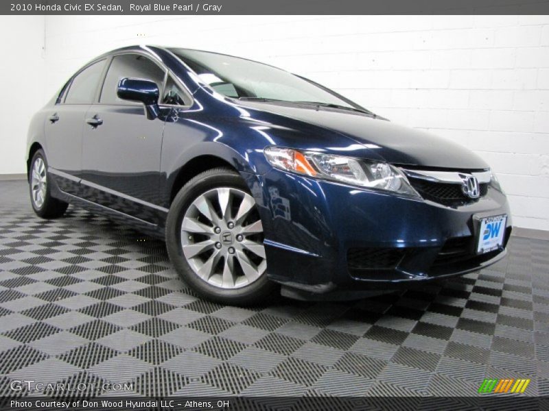 Royal Blue Pearl / Gray 2010 Honda Civic EX Sedan