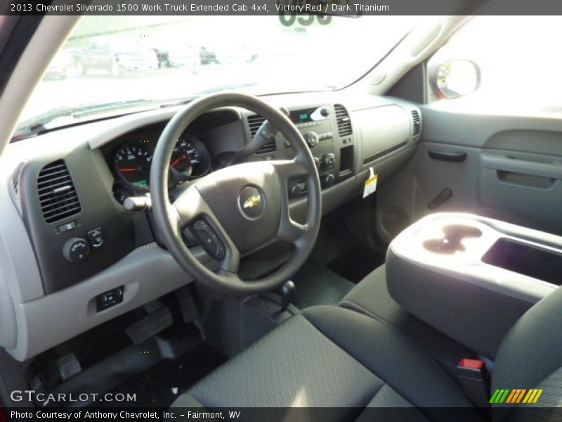 Dark Titanium Interior - 2013 Silverado 1500 Work Truck Extended Cab 4x4 