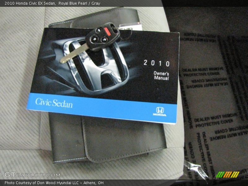 Royal Blue Pearl / Gray 2010 Honda Civic EX Sedan