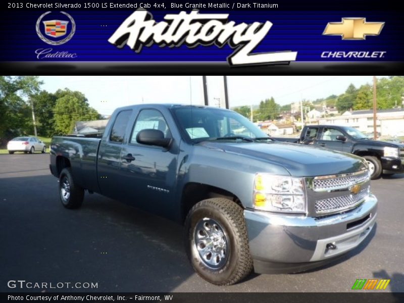 Blue Granite Metallic / Dark Titanium 2013 Chevrolet Silverado 1500 LS Extended Cab 4x4