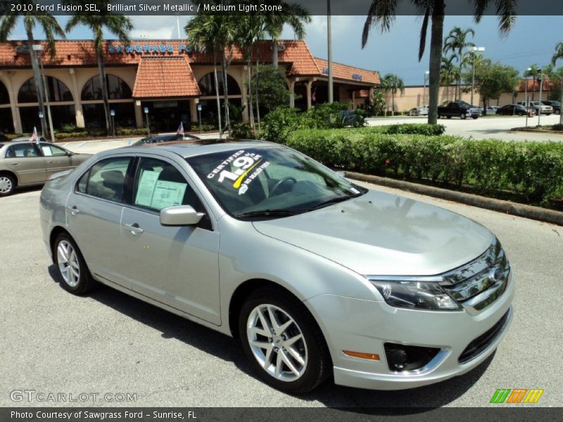 Brilliant Silver Metallic / Medium Light Stone 2010 Ford Fusion SEL