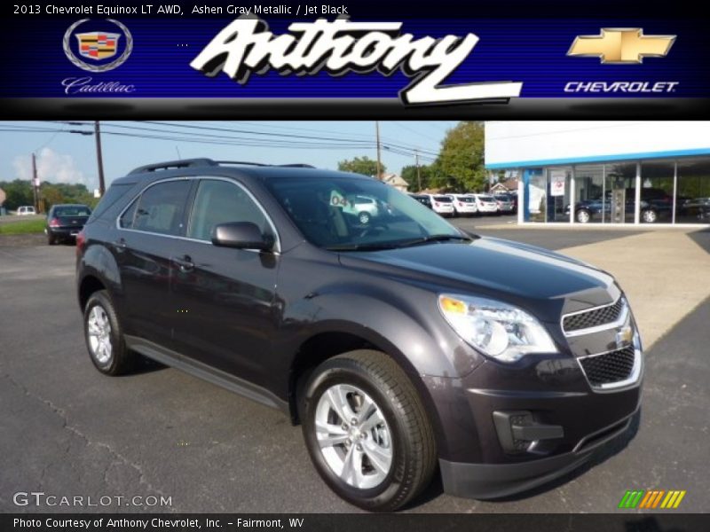 Ashen Gray Metallic / Jet Black 2013 Chevrolet Equinox LT AWD
