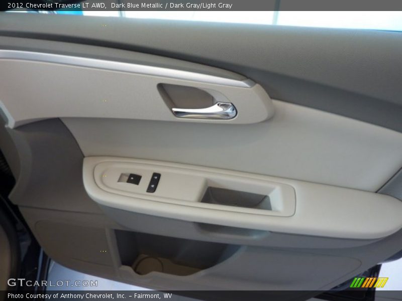 Dark Blue Metallic / Dark Gray/Light Gray 2012 Chevrolet Traverse LT AWD