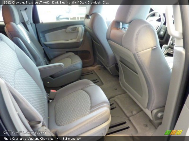 Dark Blue Metallic / Dark Gray/Light Gray 2012 Chevrolet Traverse LT AWD