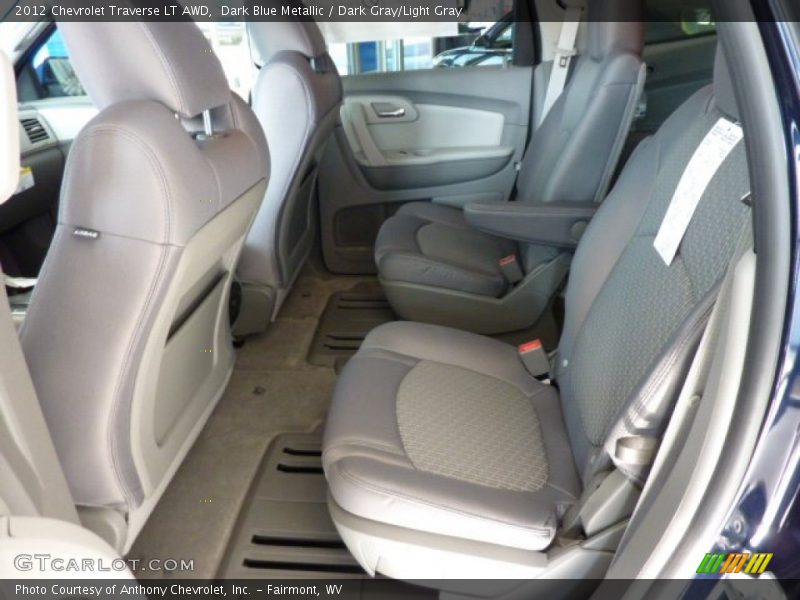 Dark Blue Metallic / Dark Gray/Light Gray 2012 Chevrolet Traverse LT AWD
